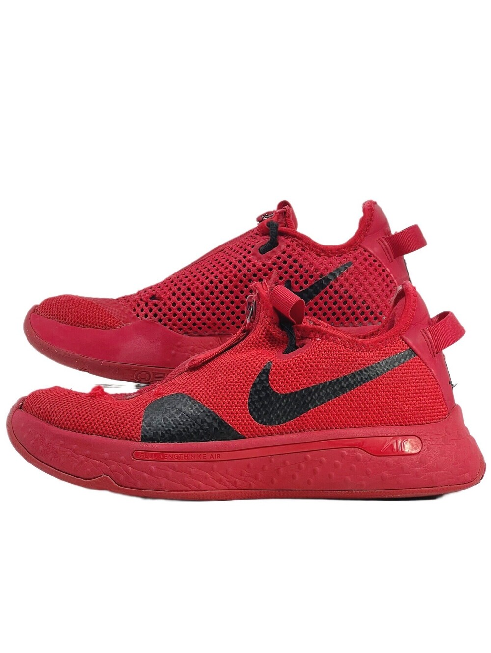 New Nike By You PG 4 iD Red Black CQ7339 991 Men's Size 6 US Women's 7.5